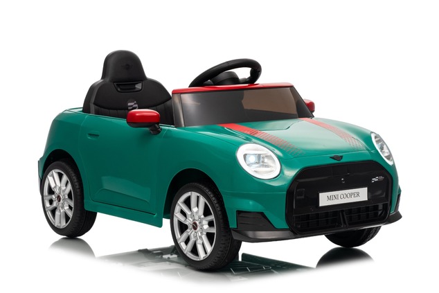 Electric Ride-on car Mini Cooper 12V, green, MP3 Player with USB and Bluetooth connection, 2.4 GHz r