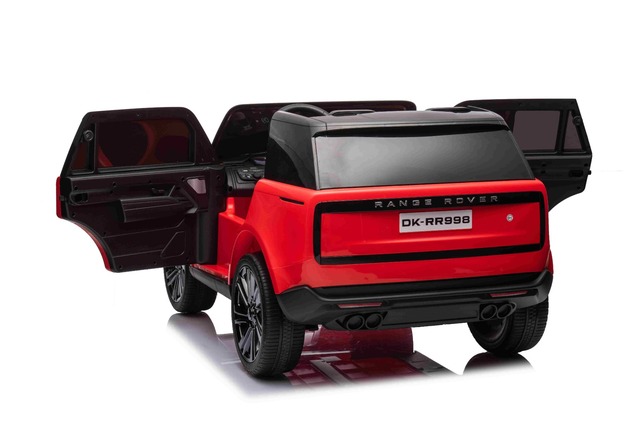 Electric Ride-on car Range Rover Model 2023, Two Seater, Red, Leatherette Seats, Radio with USB Inpu