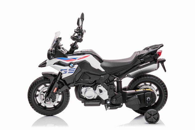 Electric Motorbike BMW F850 GS, Licensed, 12V battery, EVA soft wheels, 2 x 35W Engines, LED Lights,