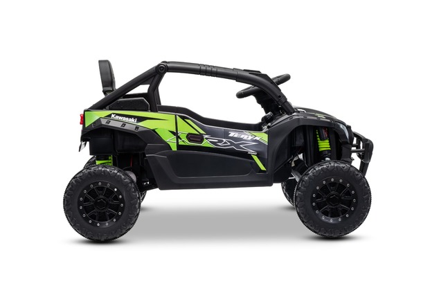 Electric Ride-on car Kawasaki TERYX KRX 1000 12V, black, single seat, rear axle suspension, 2.4 Ghz 