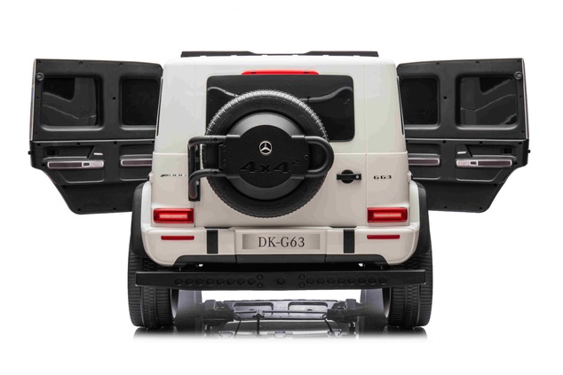 Electric Ride-on car Mercedes-Benz G63 AMG 4x4² Two-seater 12V, white, MP3 Player with USB/AUX input