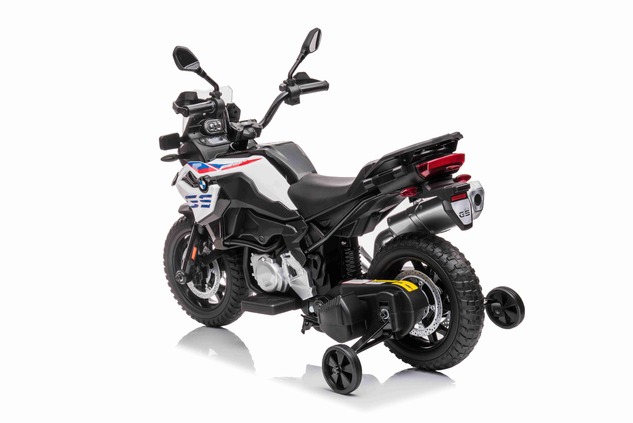 Electric Motorbike BMW F850 GS, Licensed, 12V battery, EVA soft wheels, 2 x 35W Engines, LED Lights,