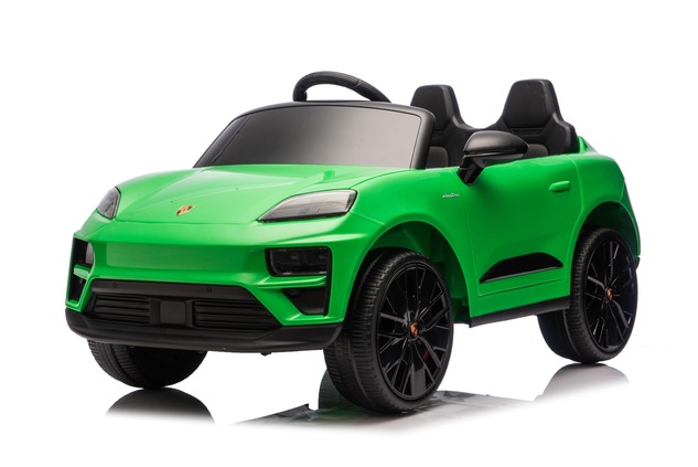 Electric Ride-on car Porsche Macan 12V Licensed with rear-wheel drive (Single seat), green, Lithium 