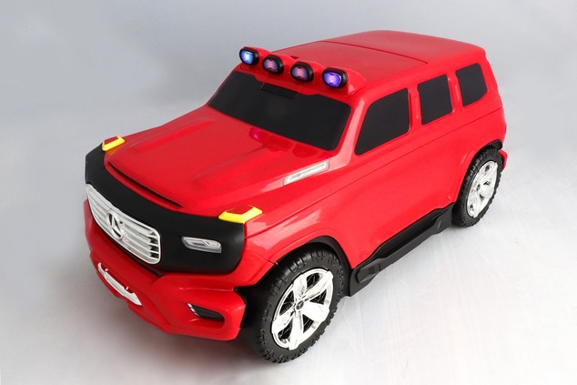 Kids Pull Along Licensed Mercedes-Benz  Ener-G-Force Luggage- Red Small Travel Bag