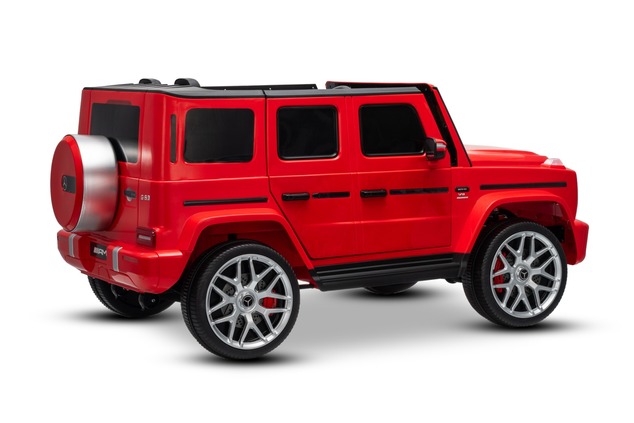 Electric Ride-on car Mercedes-Benz G63 AMG 4x4 Two-seater 24V, red, MP3 Player with USB/AUX and Blue