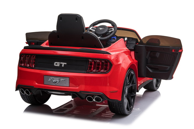 Electric ride-on car Ford Mustang 24V, red, Soft EVA wheels, 2 x 16000 rpm Engines, 24V Battery, 2.4