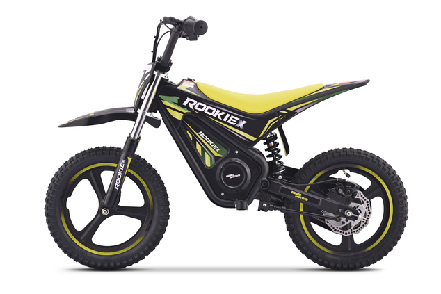 Pocket bike eléctrica para niños ROOKIE X 24V (14") | Batería de litio | Motor sin escobillas 250 W | Freno de disco
