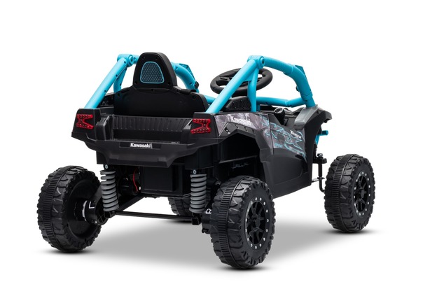 Electric Ride-on car Kawasaki TERYX KRX 1000 12V, blue, single seat, rear axle suspension, 2.4 Ghz r