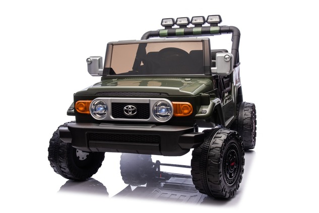 Electric Ride-on car Toyota FJ Cruiser XXL with 4x4 drive, licensed (Two-seater), green, Portable li