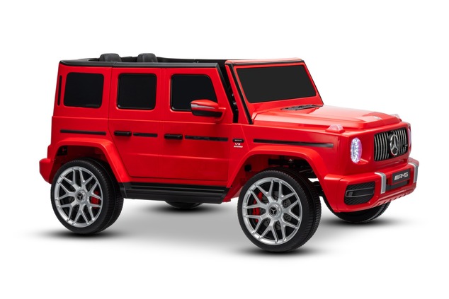 Electric Ride-on car Mercedes-Benz G63 AMG 4x4 Two-seater 24V, red, MP3 Player with USB/AUX and Blue
