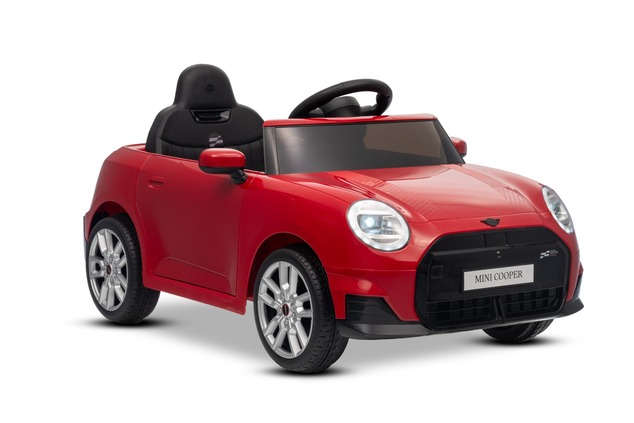 Electric Ride-on car Mini Cooper 12V, red, MP3 Player with USB and Bluetooth connection, 2.4 GHz rem