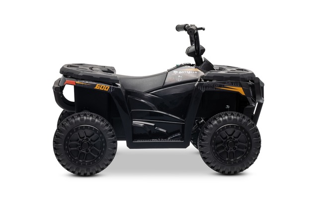 Licensed electric Ride-on quad Arctic Cat 12V with rear wheel drive, black, LED lights, Lithium batt