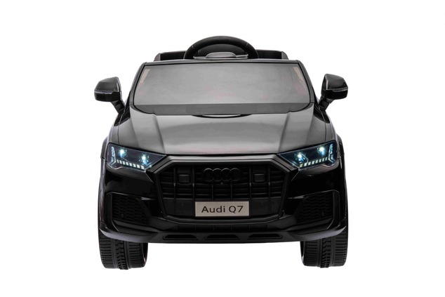 Auto elettrica per bambini Audi Q7 nero, monoposto, sospensione indipendente, batteria 12V, telecoma