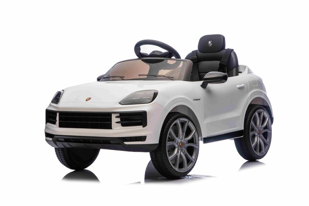 Electric Ride-on car Porsche Cayenne 12V with rear-wheel drive - Licensed (Single seat), white, Lith