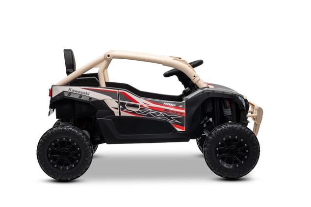 Electric Ride-on car Kawasaki TERYX KRX 1000 12V, khaki, single seat, rear axle suspension, 2.4 Ghz 