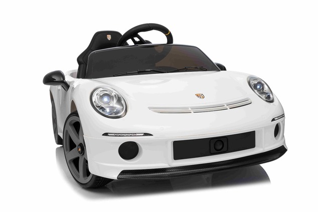 Electric Ride-on car RUF GT 12V, white, Opening doors, 2.4 GHz remote control, LED lights front and 
