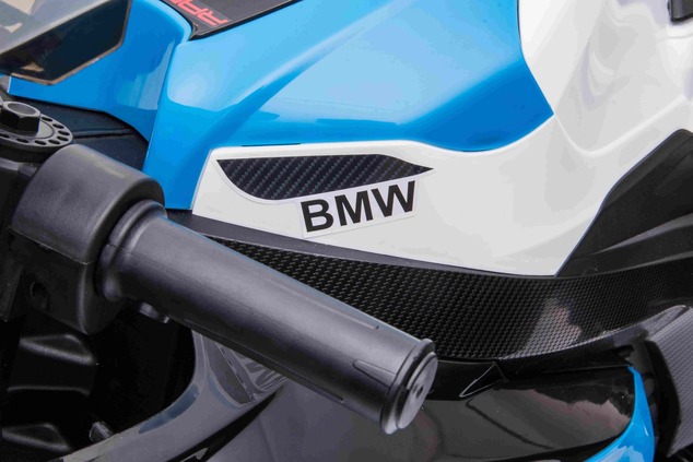 Electric Motorbike BMW HP4 RACE 12V, Licensed, blue, 12V battery, EVA soft wheels, 2 x 35W Engines, 