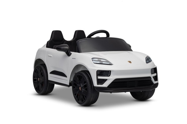 Electric Ride-on car Porsche Macan 12V Licensed with rear-wheel drive (Single seat), white, Lithium 