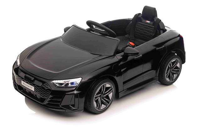 Electric Ride-on car Audi RS E-tron GT 12V, black, wide single seat, 2.4 GHz remote control, USB / A