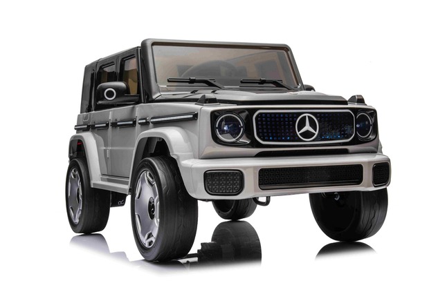 Electric Ride-on car Mercedes-Benz EQG 12V, grey, LED underlighted body parts, Functional front and 
