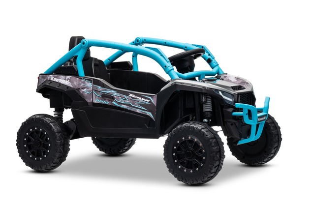 Electric Ride-on car Kawasaki TERYX KRX 1000 12V, blue, single seat, rear axle suspension, 2.4 Ghz r