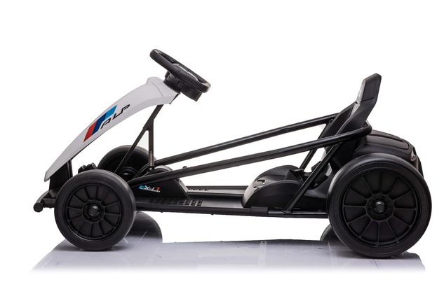 Drift Kart DRIFT-CAR 24V, White, Smooth Drift wheels, 2 x 350W Motor, Drift mode at 13 Km / h, 24V B