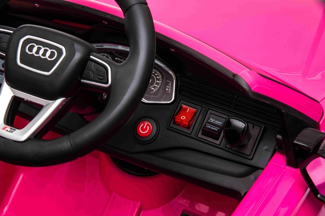 **Voiture électrique enfant Audi RSQ8 rose | Entrée USB/SD | Siège en cuir | 2 × 35 W | Batterie 12 