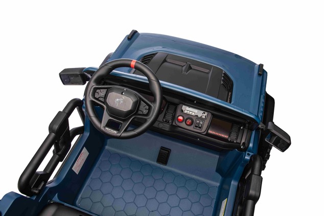 Ford Bronco XL elektrische kinderauto met achterwielaandrijving, gelicentieerd (tweezitter), blauw, 