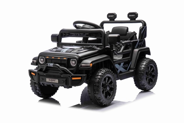 Electric car for children OFFROAD NEW with rear-wheel drive, black, Lithium battery, High chassis, W