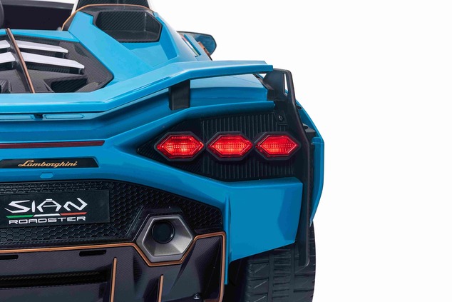 Electric Ride-on car Lamborghini Sian 4X4, blue, 12V, 2.4 GHz remote control, USB / AUX Input, Bluet