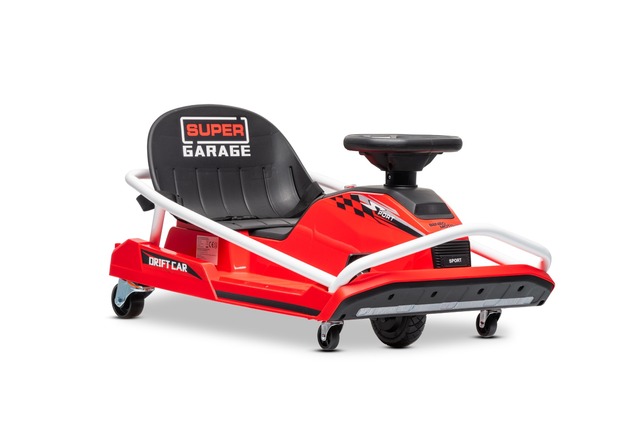 Drift kart elettrico Beneo Motors 24V, Rosso, Motore brushless 300 W, Batteria al litio, Modalità dr