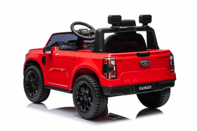 Electric Ride-on car FORD 707 12V, Red, Leather seat, 2.4 GHz remote control, Bluetooth / USB Input,