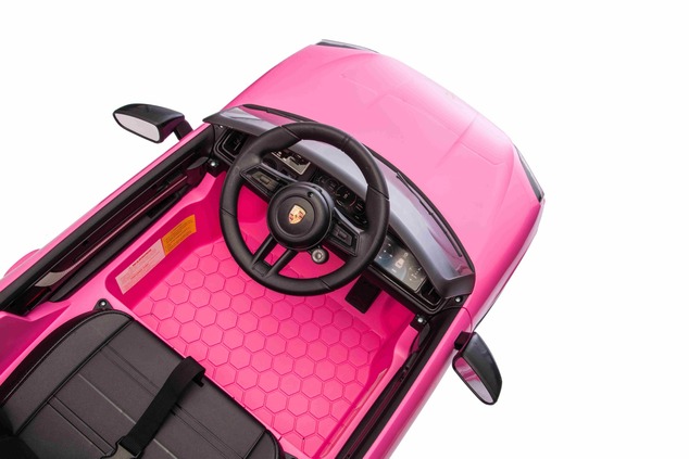 Auto elettrica per bambini Porsche Cayenne 12V con trazione posteriore - con licenza (1 posto), rosa