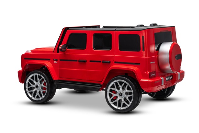 Electric Ride-on car Mercedes-Benz G63 AMG 4x4 Two-seater 24V, red, MP3 Player with USB/AUX and Blue
