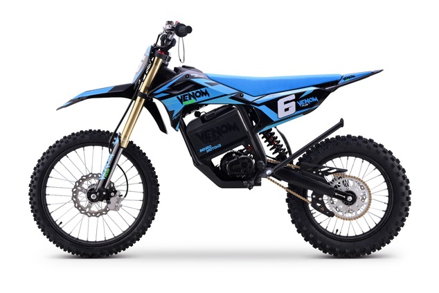 Electric Motocross 8000W | Beneo Motors Venom PLUS Blue | 72V Samsung Lithium | 88 km/h