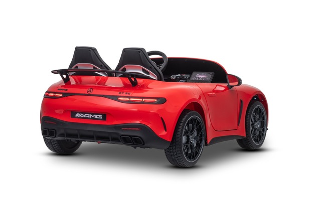 Electric Ride-on car Mercedes GT63 AMG 24V with 4x4 drive, red, Two-seater, Adjustable driver's seat