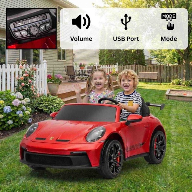 Porsche 911 GT3 macchina elettrica per bambini 24V 4x4 | con licenza | Beneo Motors | 2 posti | Batt