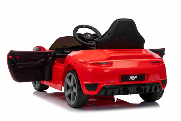 Electric Ride-on car RUF GT 12V, red, Opening doors, 2.4 GHz remote control, LED lights front and re