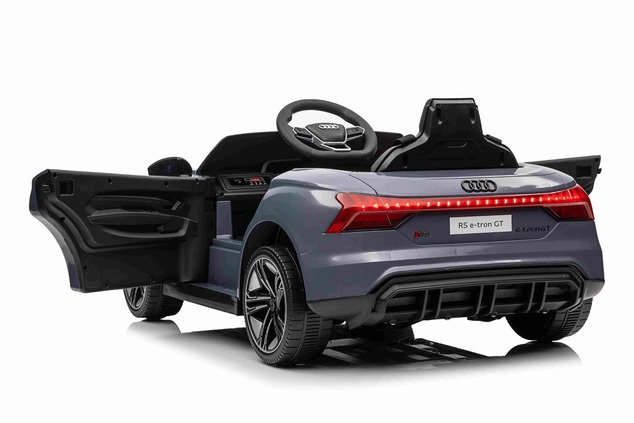 Electric Ride-on car Audi RS E-tron GT 12V, grey, wide single seat, 2.4 GHz remote control, USB / AU
