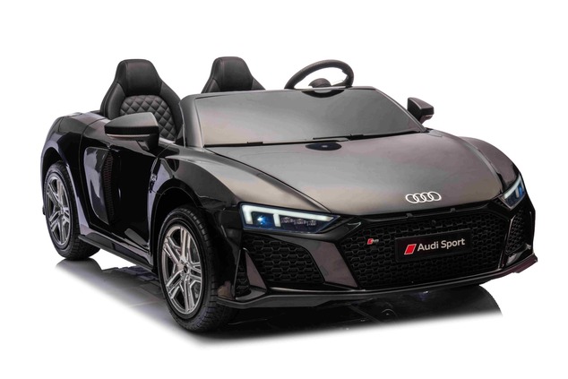 UTV elektrische kinderauto 24V | Audi R8 SPYDER | 2-zitter | zwart | MP3-speler met USB/AUX en Bluet