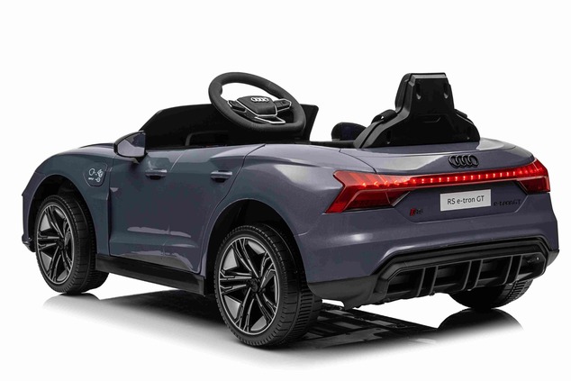 Electric Ride-on car Audi RS E-tron GT 12V, grey, wide single seat, 2.4 GHz remote control, USB / AU