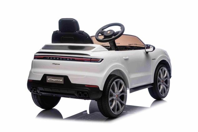 Electric Ride-on car Porsche Cayenne 12V with rear-wheel drive - Licensed (Single seat), white, Lith
