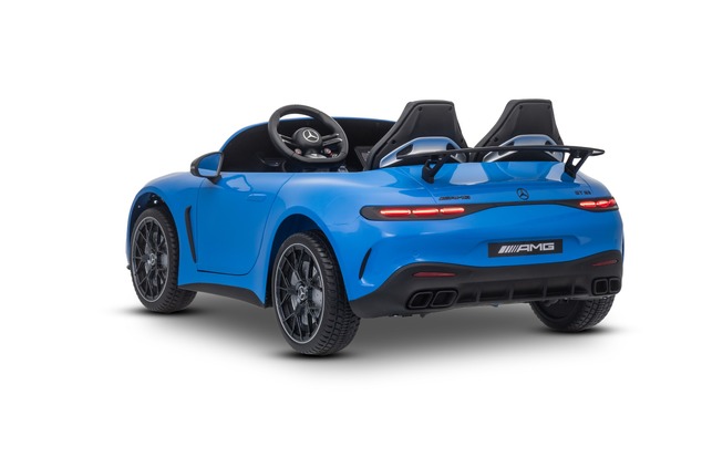 Electric Ride-on car Mercedes GT63 AMG 24V with 4x4 drive, blue, Two-seater, Adjustable driver's sea