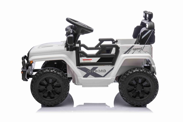 Electric car for children OFFROAD NEW with rear-wheel drive, white, Lithium battery, High chassis, W