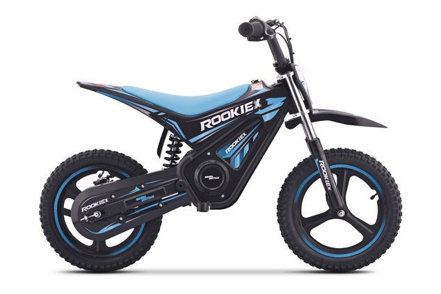 Pocket bike eléctrica para niños ROOKIE X 24V (14") | Batería de litio | Motor sin escobillas 250 W | Freno de disco