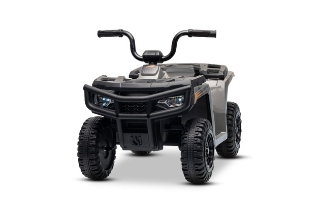 Licensed electric Ride-on quad Arctic Cat 12V with rear wheel drive, grey, LED lights, Lithium batte