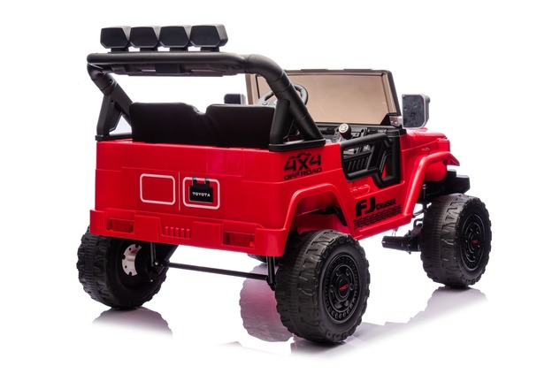 Electric Ride-on car Toyota FJ Cruiser XXL with 4x4 drive, licensed (Two-seater), red, Portable lith