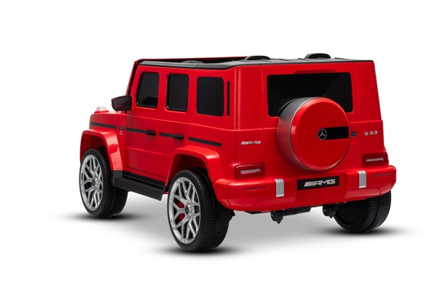Electric Ride-on car Mercedes-Benz G63 AMG 4x4 Two-seater 24V, red, MP3 Player with USB/AUX and Blue