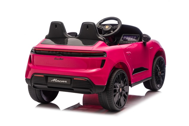 Electric Ride-on car Porsche Macan 12V Licensed with rear-wheel drive (Single seat), pink, Lithium b