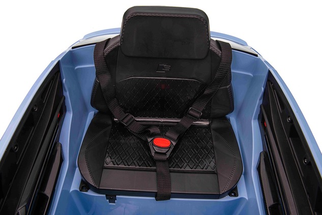 Electric Ride-on car Audi E-tron Sportback 12V, blue, wide single seat with three-point seat belt, 2